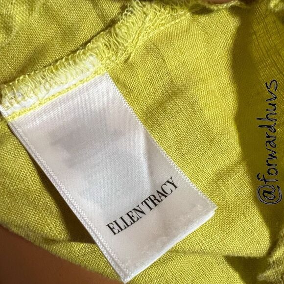 Ellen Tracy 100% Linen Shirt – Zip Front, Roll-Tab Sleeves Size Small - Picture 6 of 13